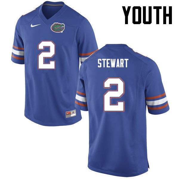 Florida Gators Youth #2 Brad Stewart College Football Blue